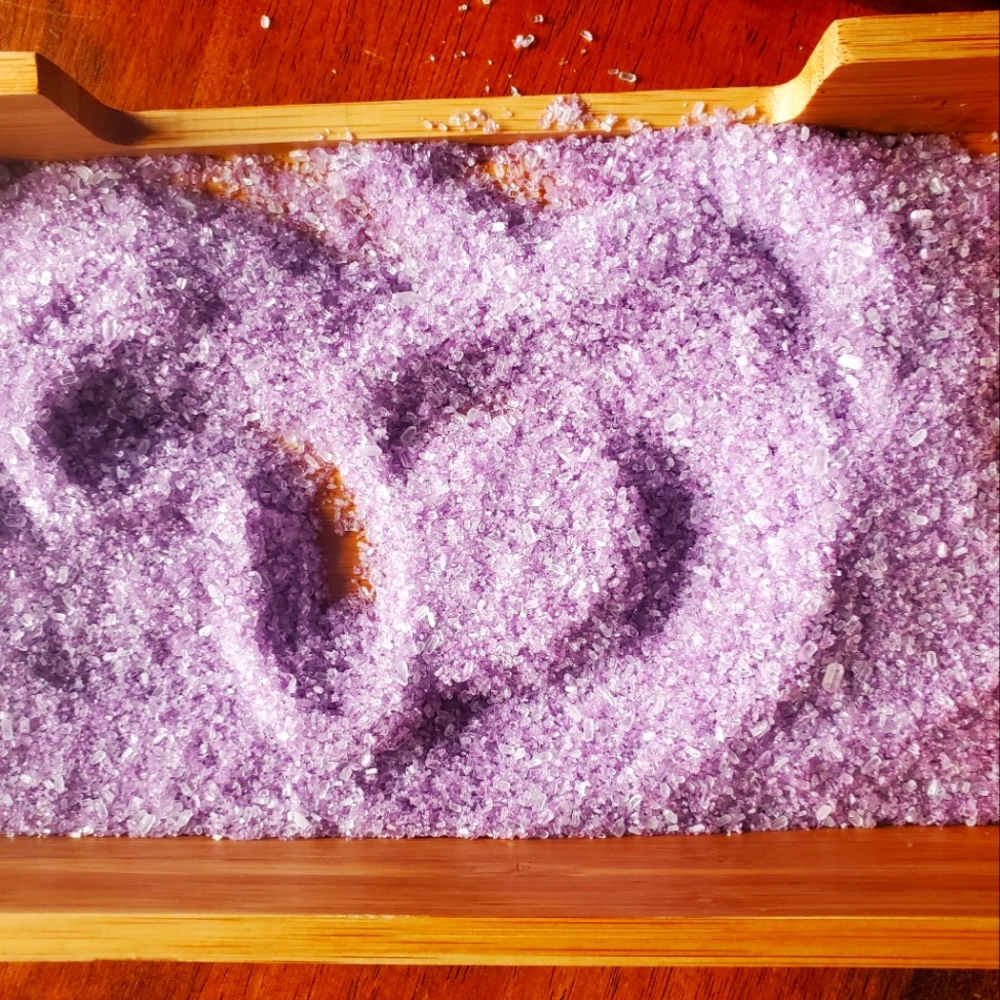Sensory salt for montessori trays and bins